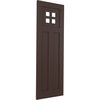 Ekena Millwork True Fit PVC San Antonio Mission Style Fixed Mount Shutters, Raisin Brown, 15"W x 53"H TFP001ST15X053TB